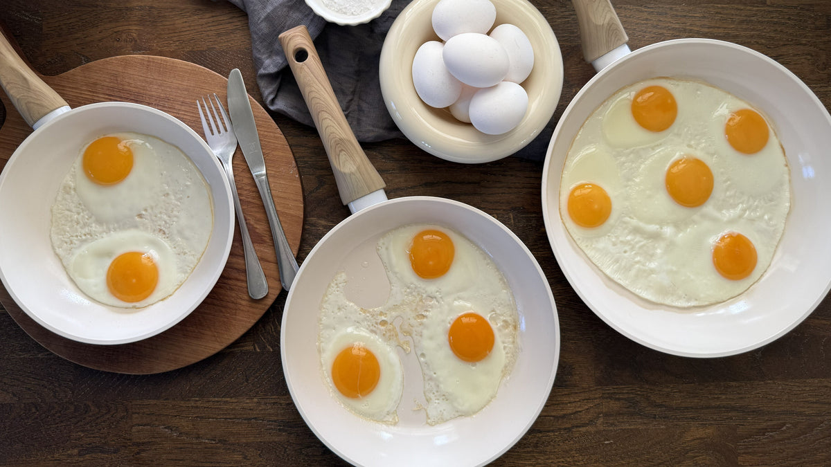 Ei bakken in Cook & Pan antiaanbakpan