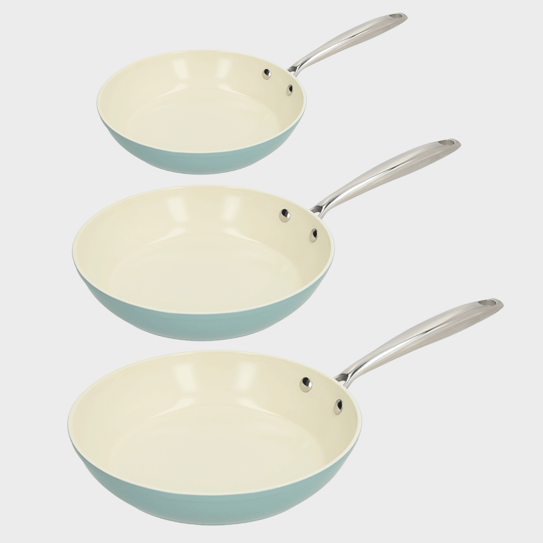 Go Blue Topfset und Pfannenset, 3-teilig