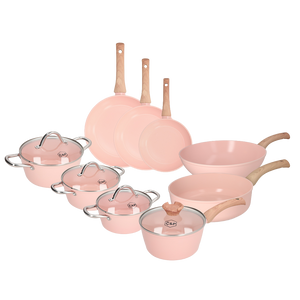 Blush Cookware Set 9-piece