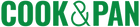 Cook and Pan logo in green letters