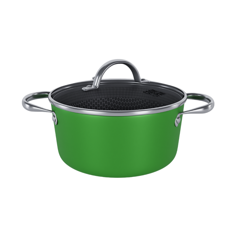 Go Green Honey Kookpan met deksel 22 cm - RVS