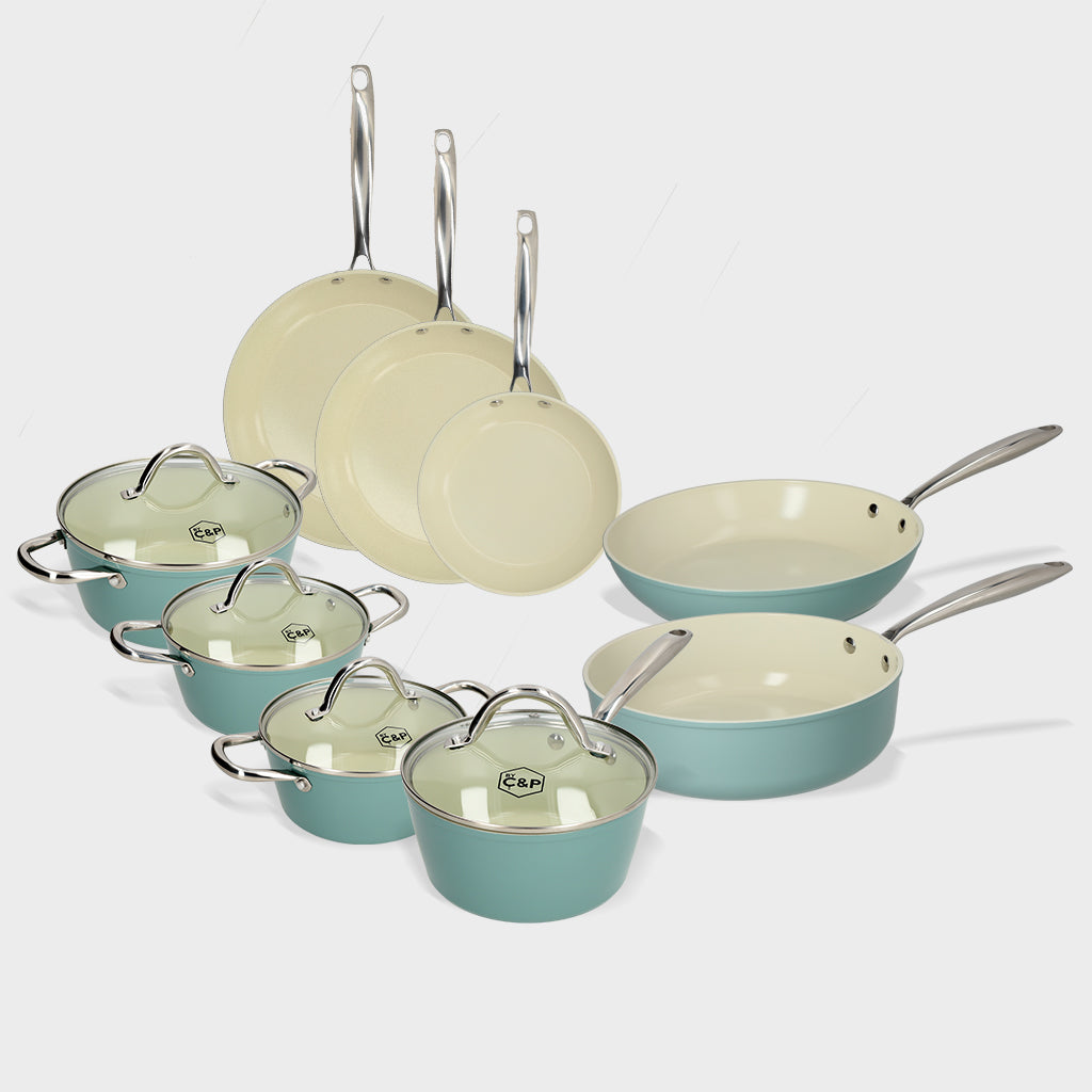 Go Blue Topfset und Pfannenset 9-teilig