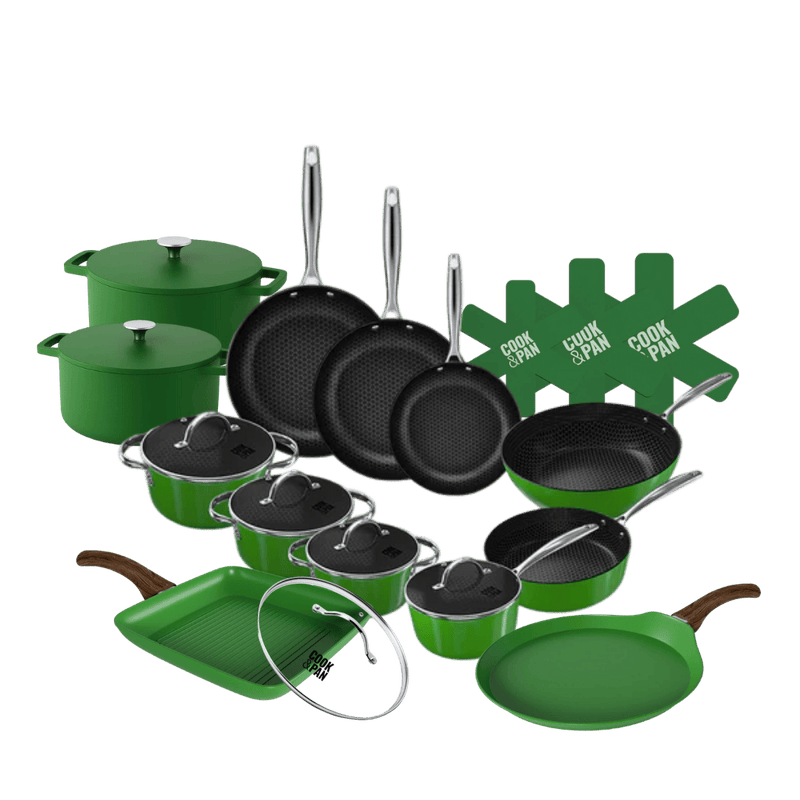 Go Green Honey Cookware set 15-piece