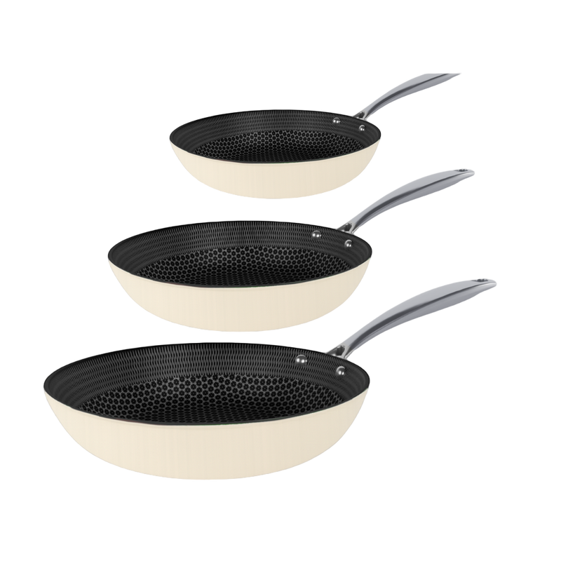 Go Ivory Honey Frying pan set 3-piece - Stainless steel