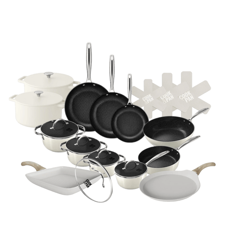 Go Ivory Honey Cookware set 15-piece