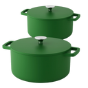 Go Green Gietijzeren Braadpannenset 2-delig