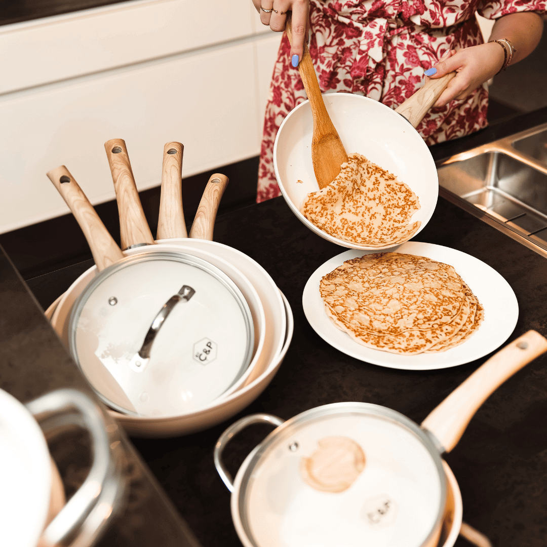 Cream cookware set with lids | Go Ivory By C&P