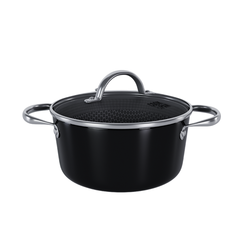 Signature Honey Cooking pot with lid 24 cm - Stainless steel