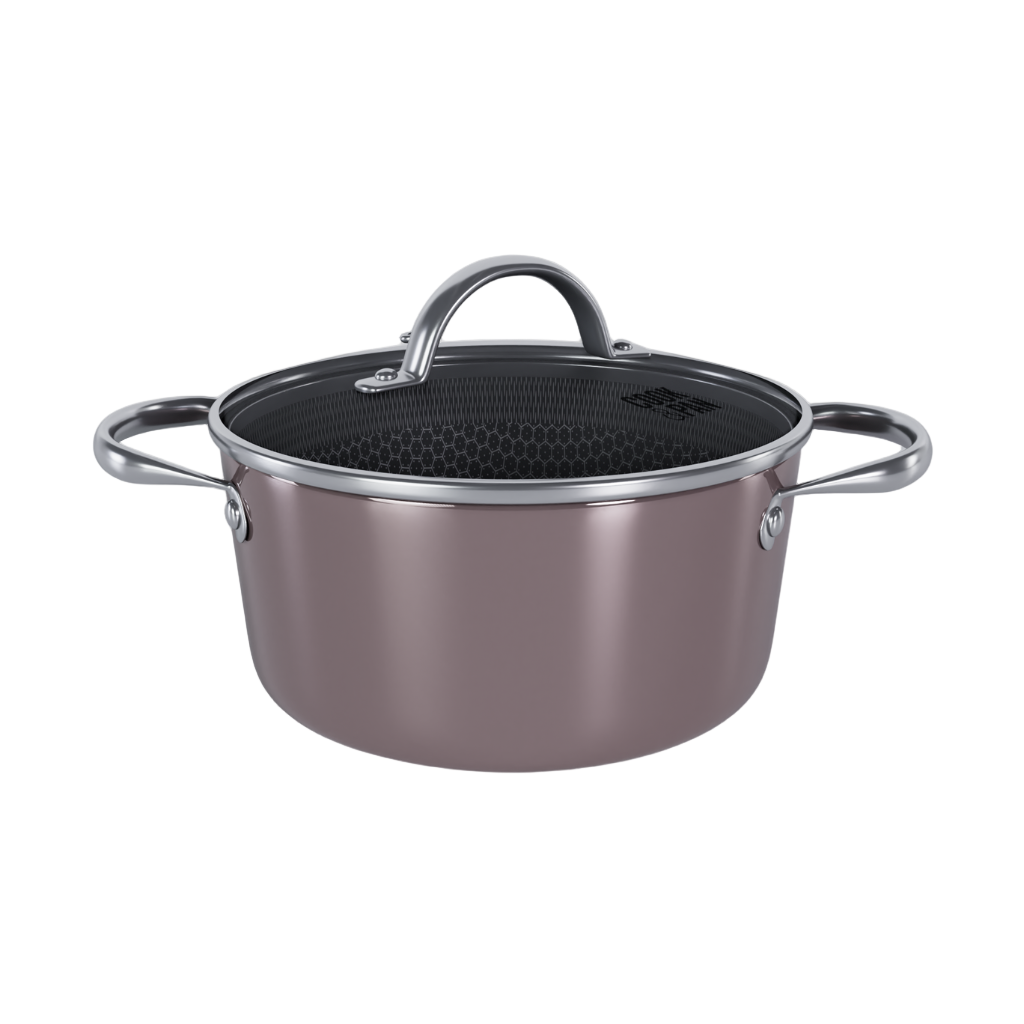 Taupe of Mind Honey Cooking pot with lid 20 cm - stainless steel