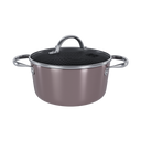 Taupe of Mind Honey Kookpan met deksel 24 cm - RVS