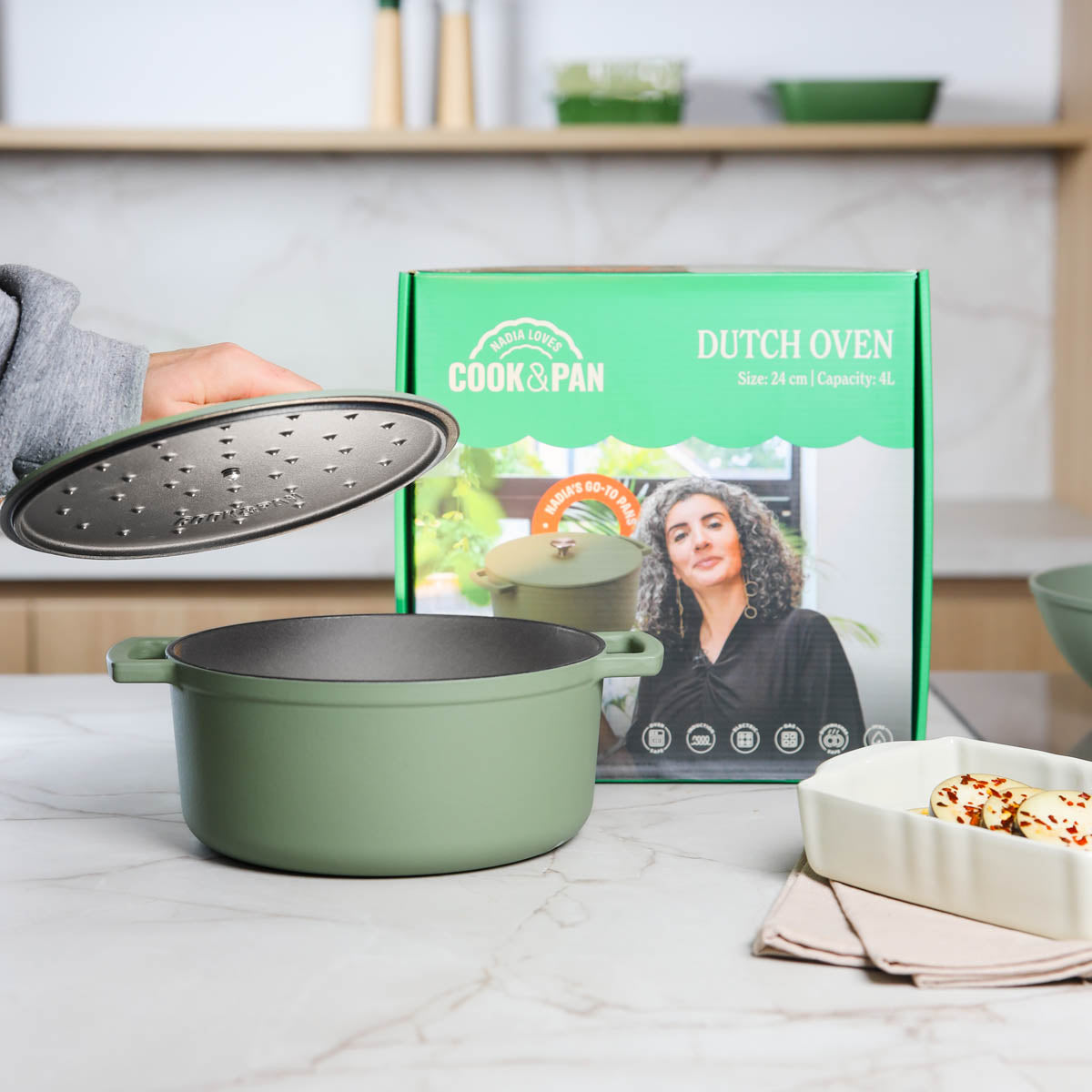 Nadia Loves C&P Gietijzeren Braadpan 24 cm - 4 liter