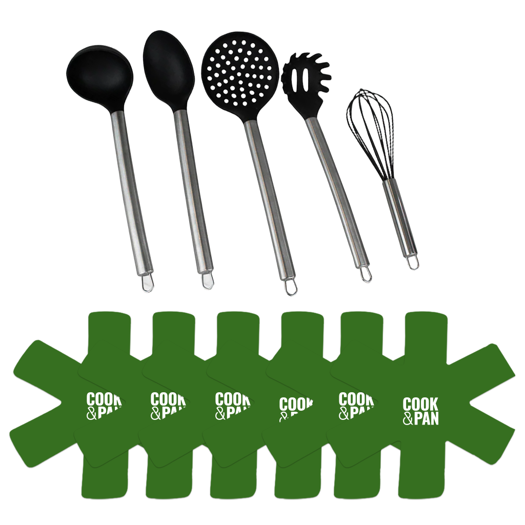 Spatelset + 6 pannenbeschermers - Go Green