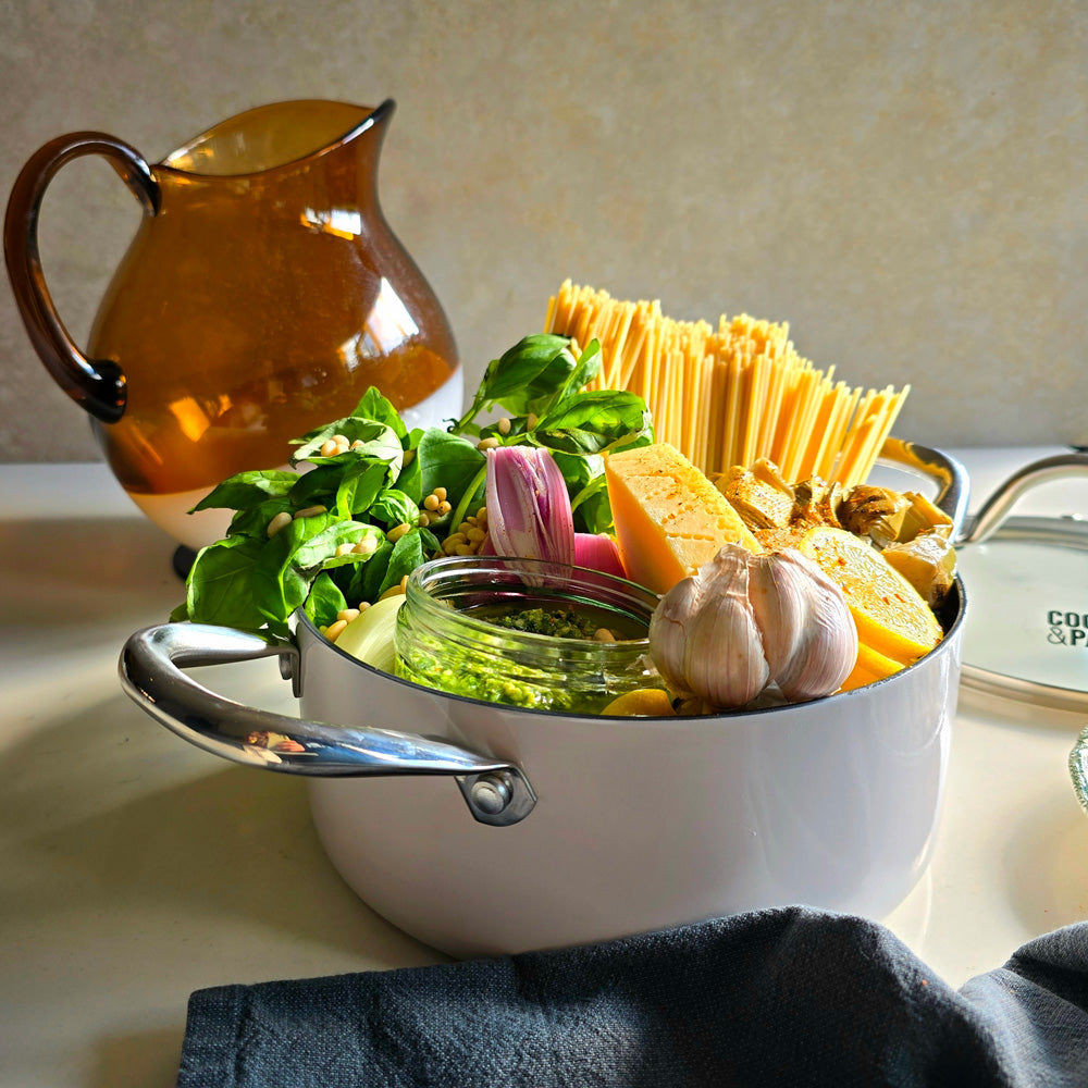 Go Ivory Honey Kookpan met deksel 22 cm - RVS