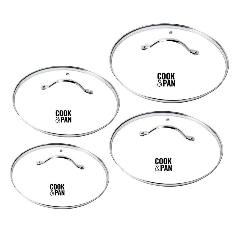 Glasdeckel Set 4-teilig