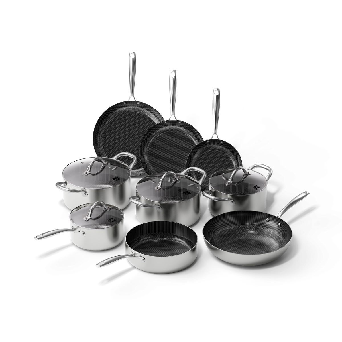 Honey Stainless Steel Cookware set 9-piece