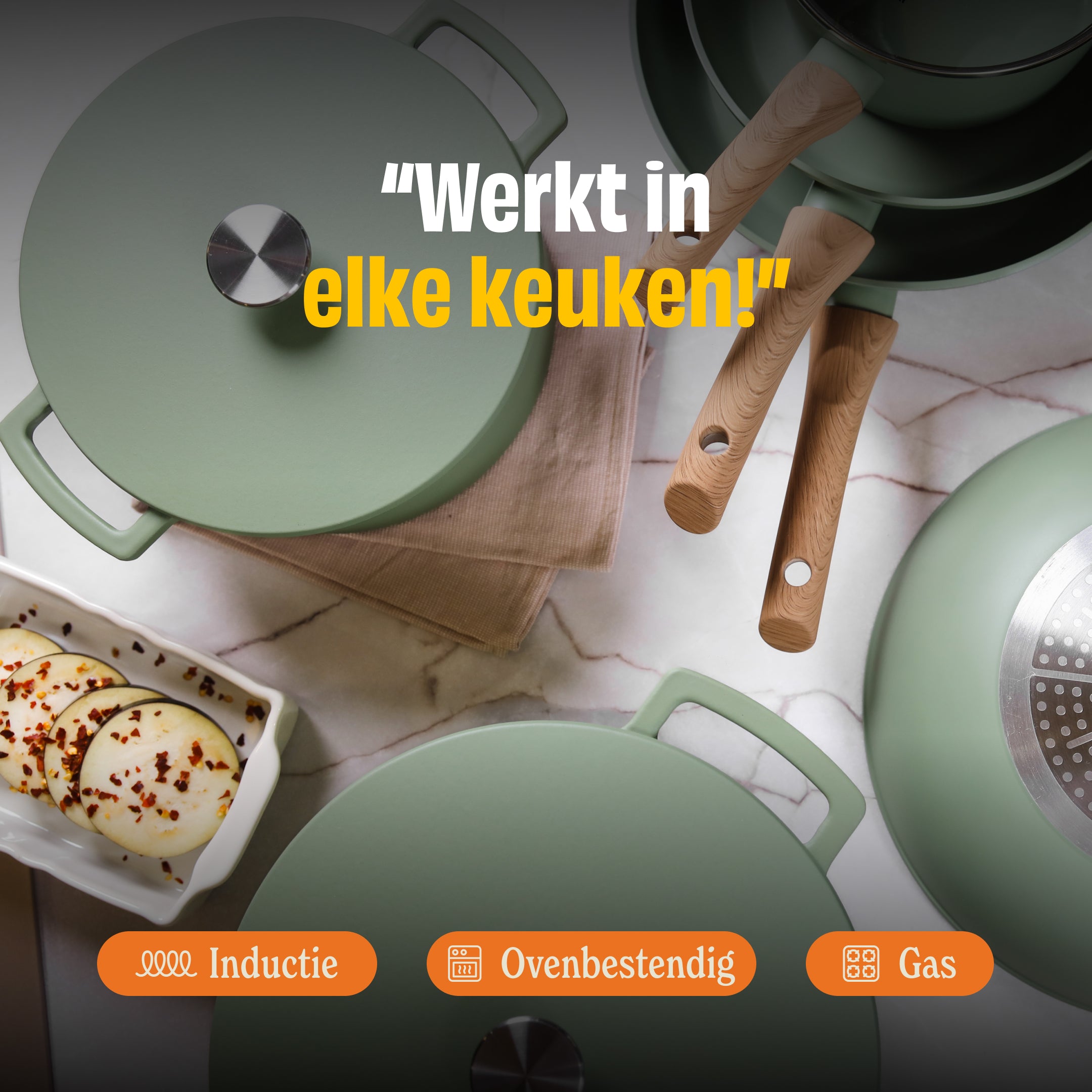 Nadia Loves C&P Gietijzeren Braadpan 24 cm - 4 liter