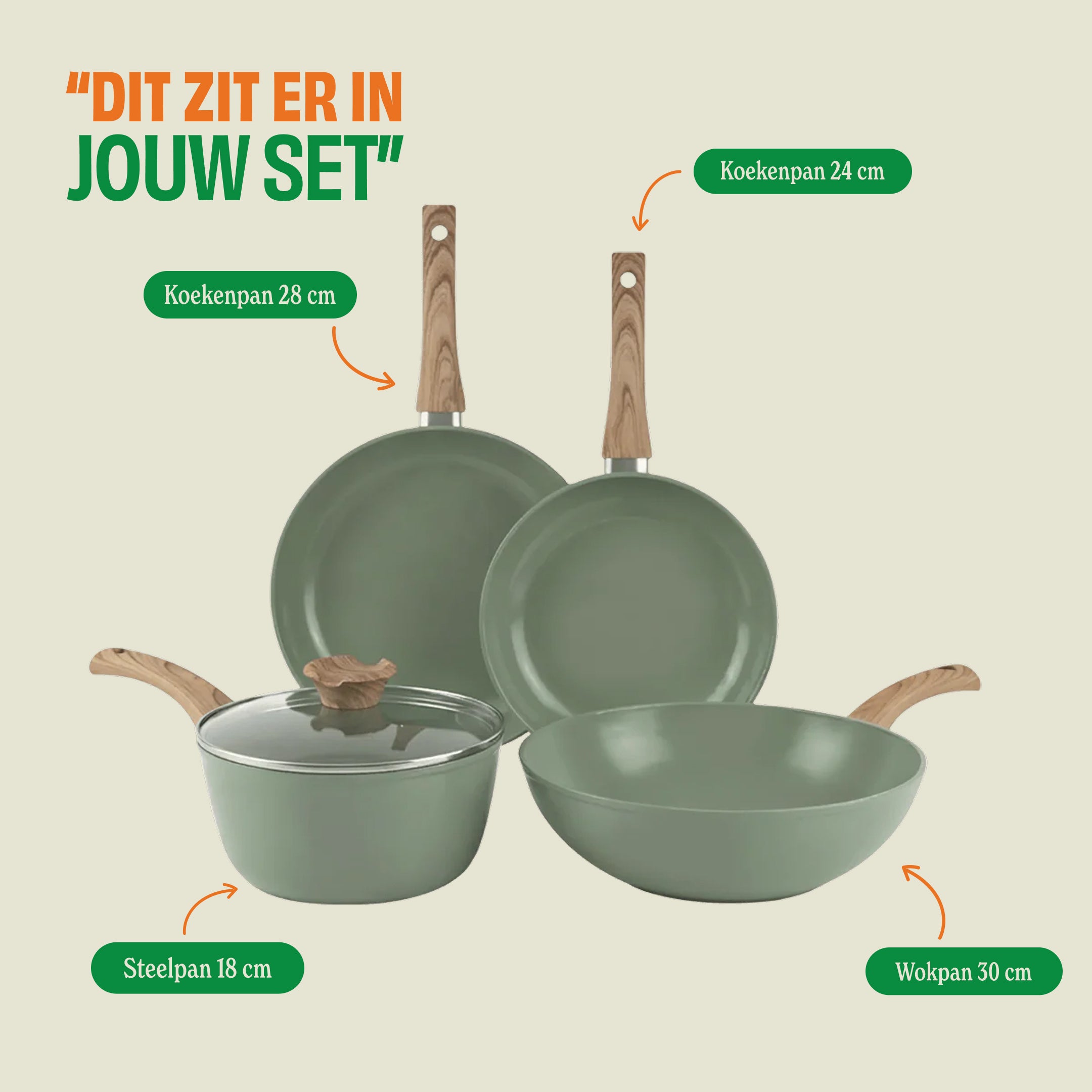 Nadia Loves Pannenset 4-delig set-inhoud