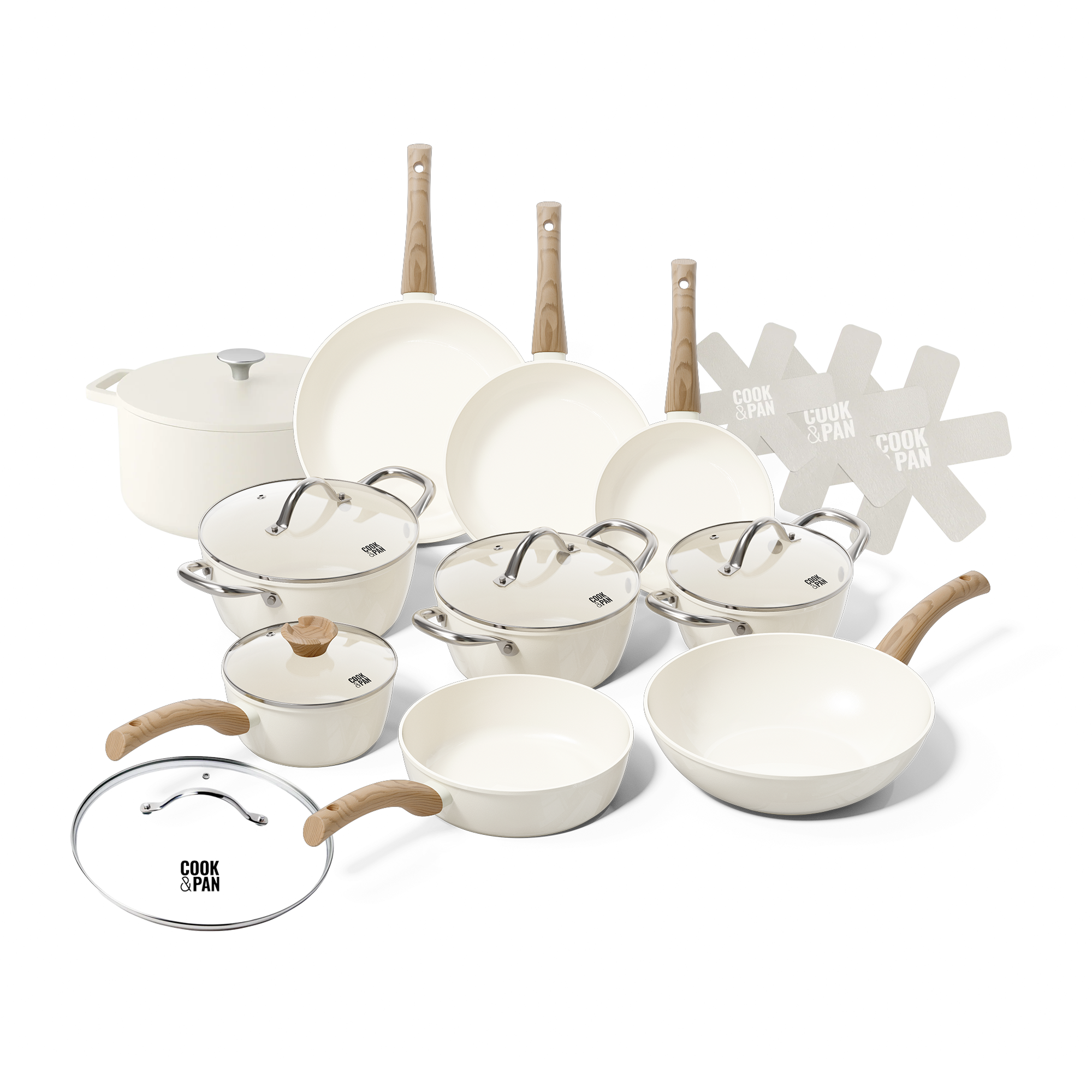 Go Ivory Cookware set 12-piece
