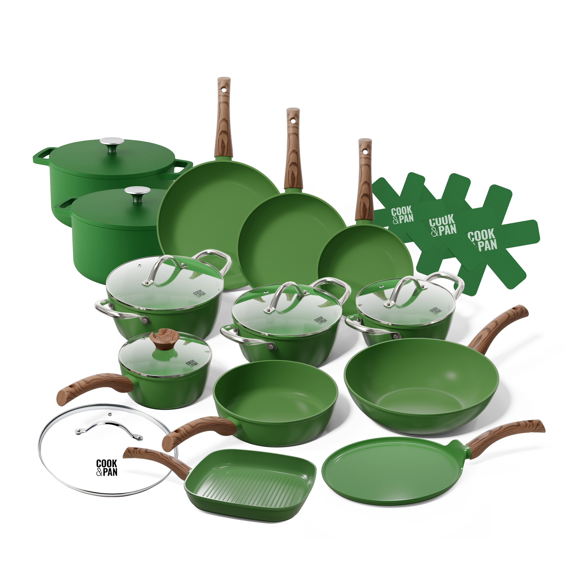 Go Green Topfset und Pfannenset 15-teilig