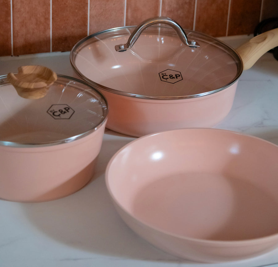 Blush Cookware Set 9-piece