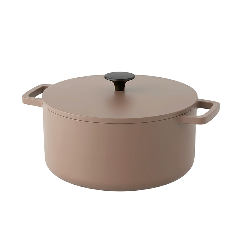 Taupe of Mind Cast Iron Casserole pot 24 cm - 4 liter