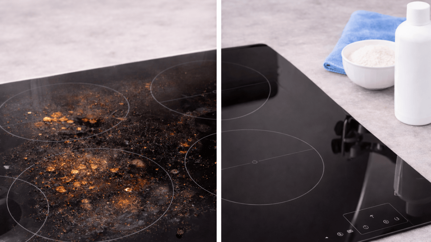 Hardnekkige vlekken op je kookplaat? Zo maak je 'm weer stralend!