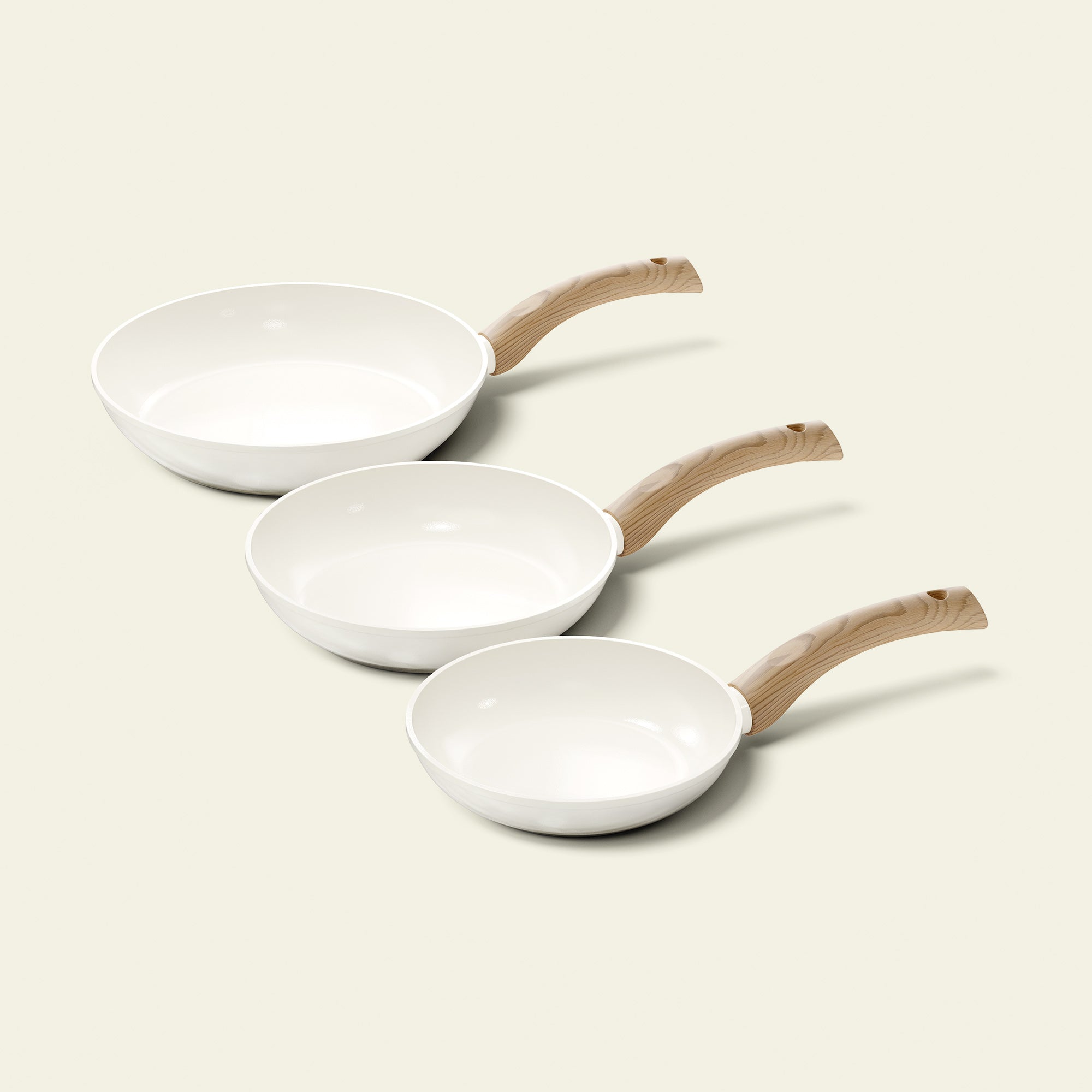 Go Ivory Frying pan set 3-piece