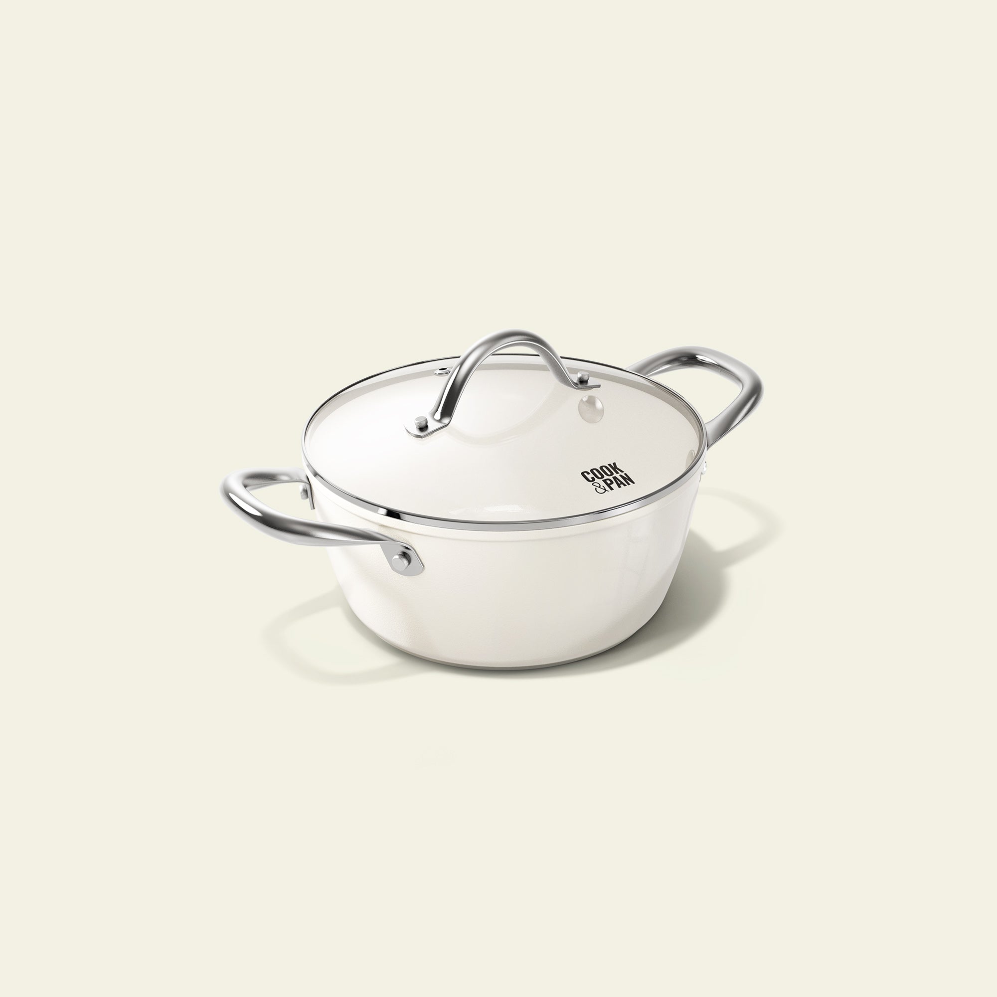Go Ivory Cooking pot with lid 22 cm