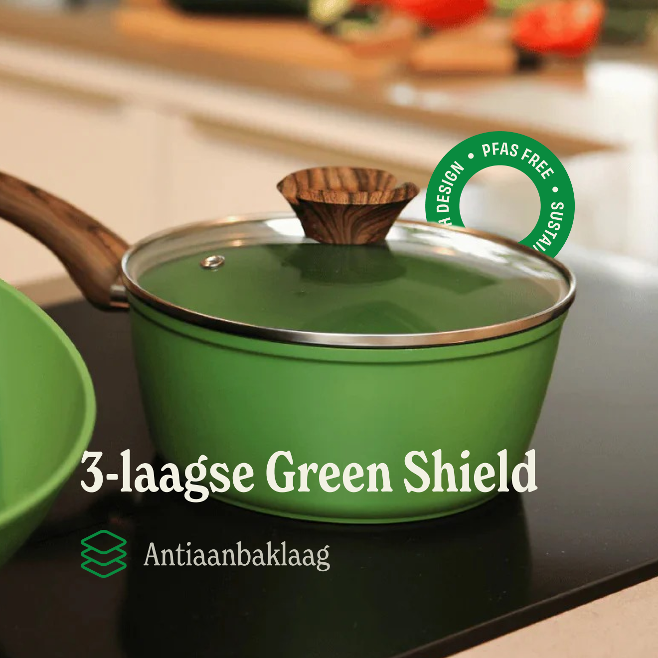 Go Green Saucepan with lid 18 cm