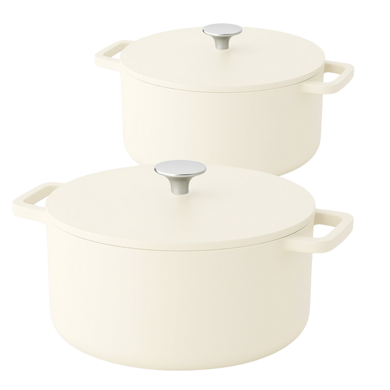 Go Ivory Gusseiserner Bräterset 2-teilig