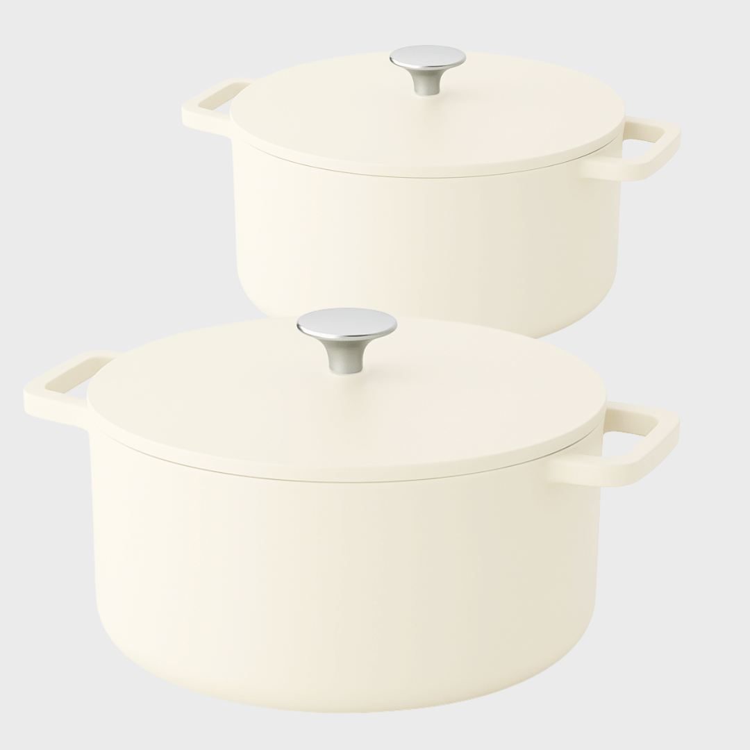 Go Ivory Gietijzeren Braadpannenset 2-delig