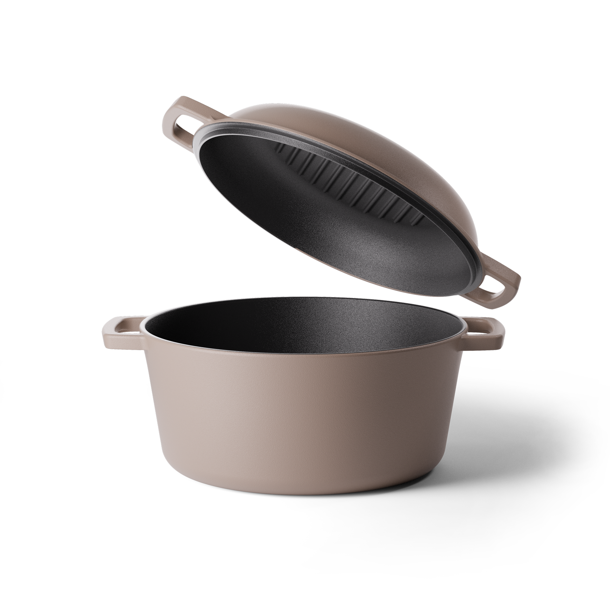 Taupe of Mind 2 in 1 Cast Iron Dutch Oven