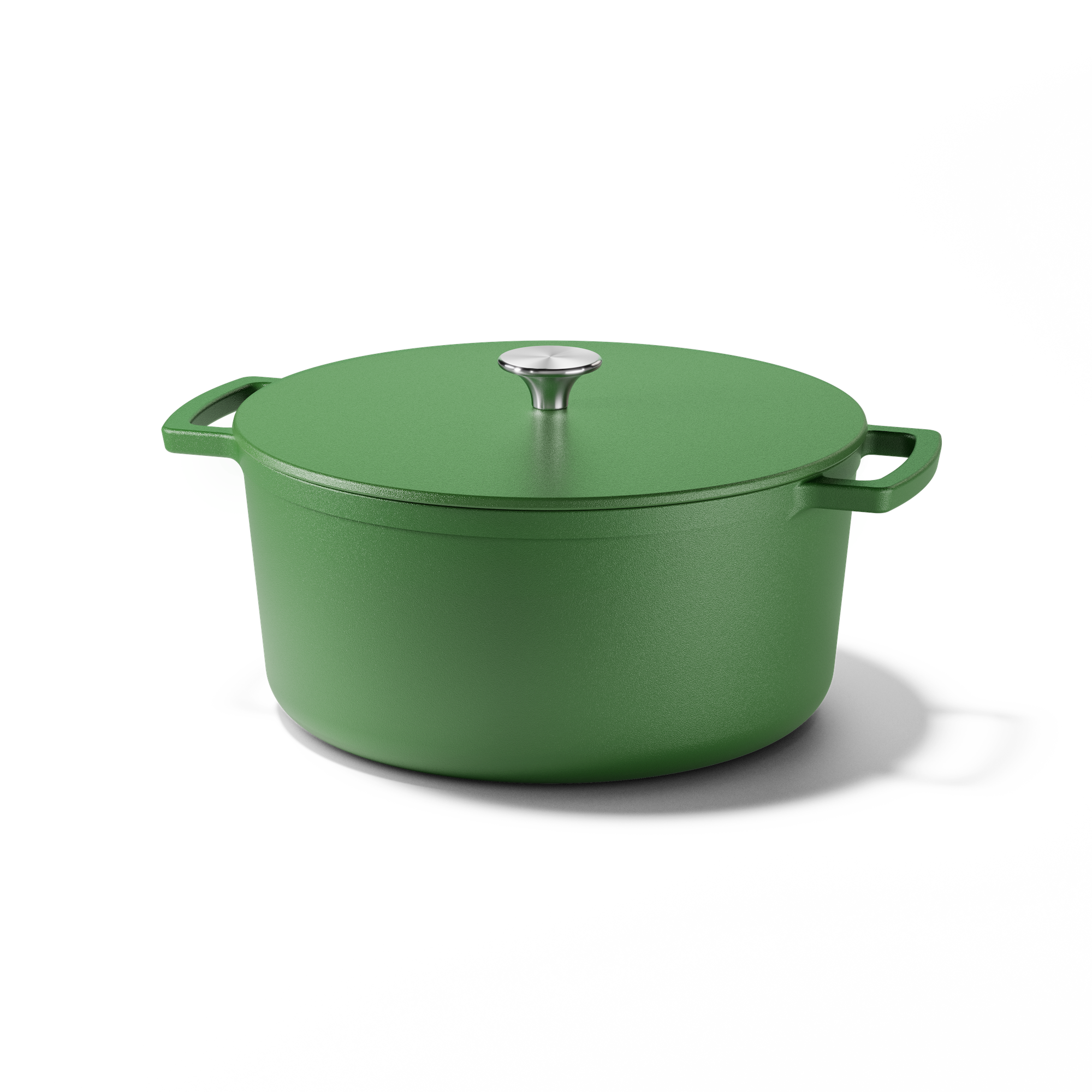 Go Green cast iron Dutch oven 24 cm in green with lid and handles