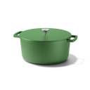 Go Green cast iron Dutch oven 24 cm in green with lid and handles
