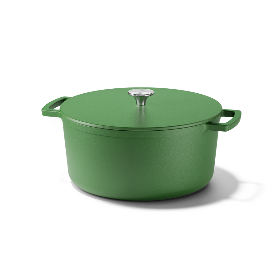 Cocotte Go Green 24 cm en fonte de 4 litres de couleur verte