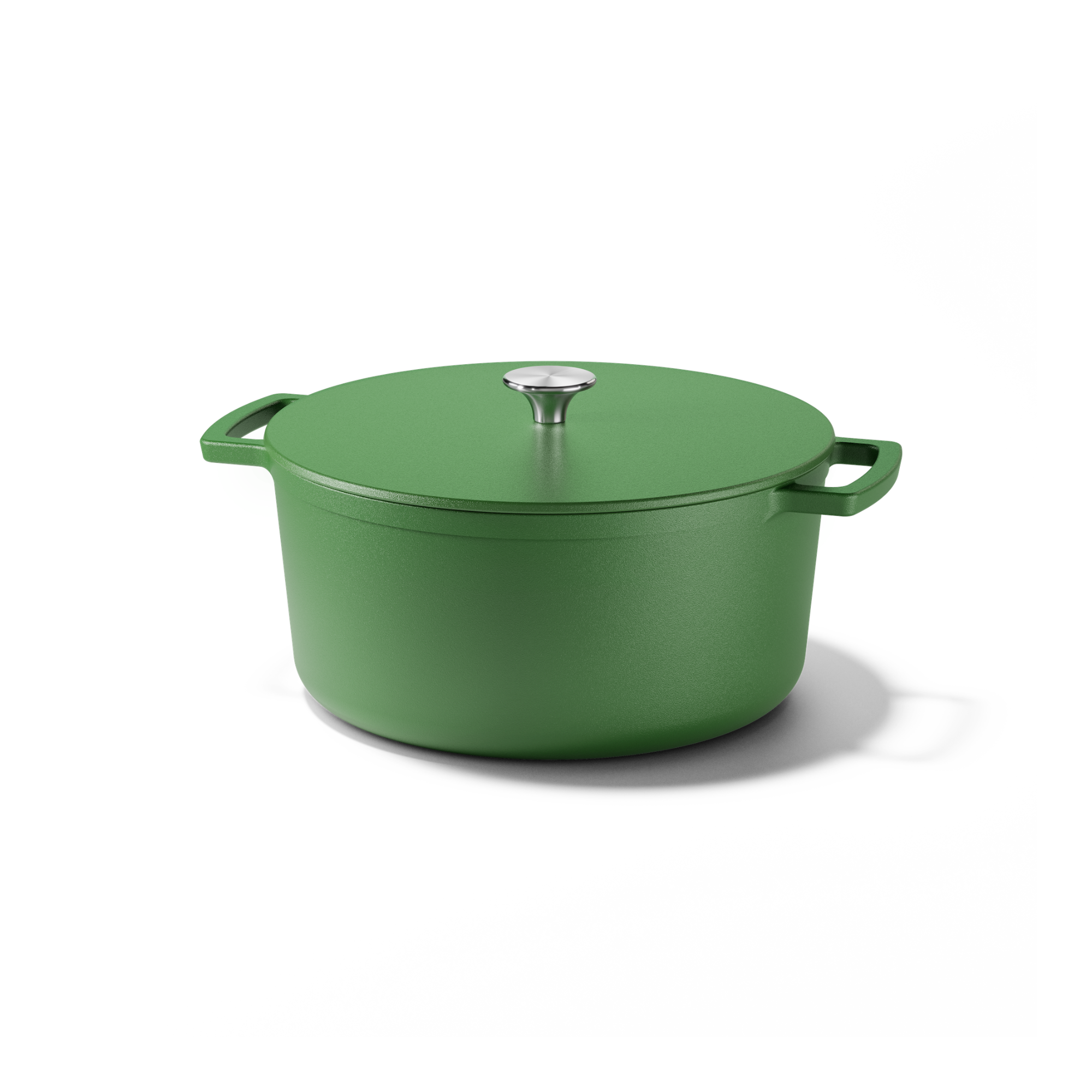 Go Green cast iron braiser 20 cm in green with lid and handles