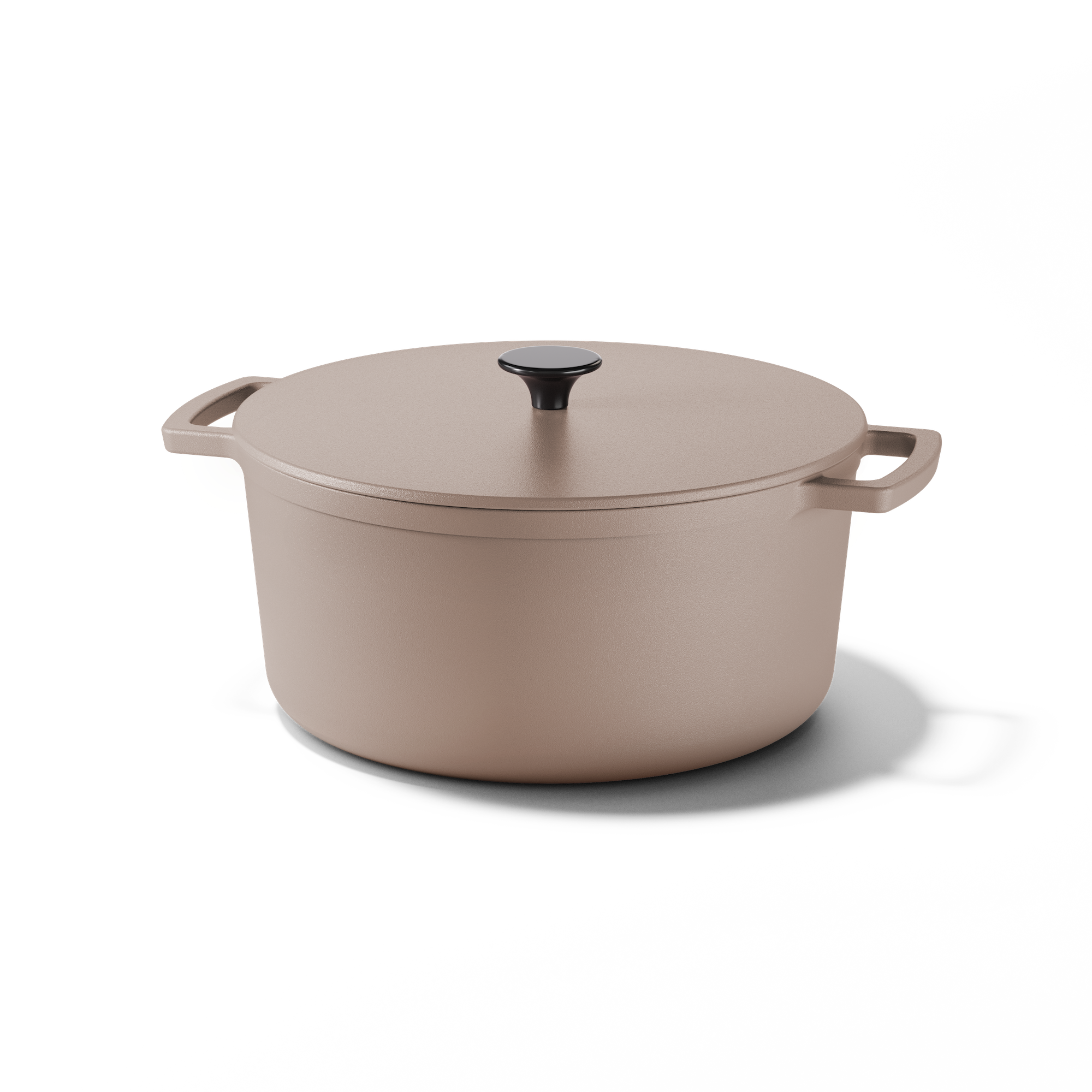 Taupe of Mind cast iron braising pan 24 cm with lid and handles
