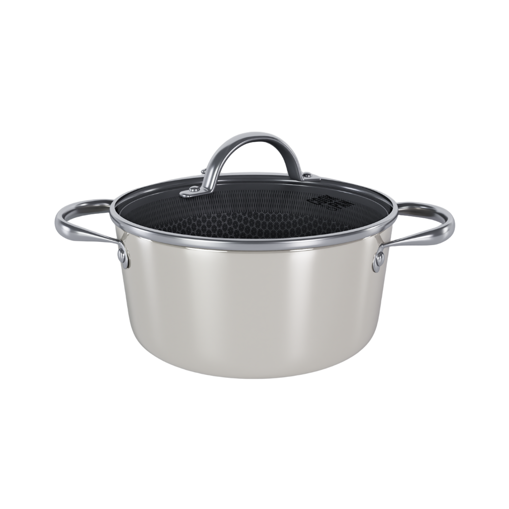 Go Ivory Honey Gryde med låg 24 cm - Rustfrit stål