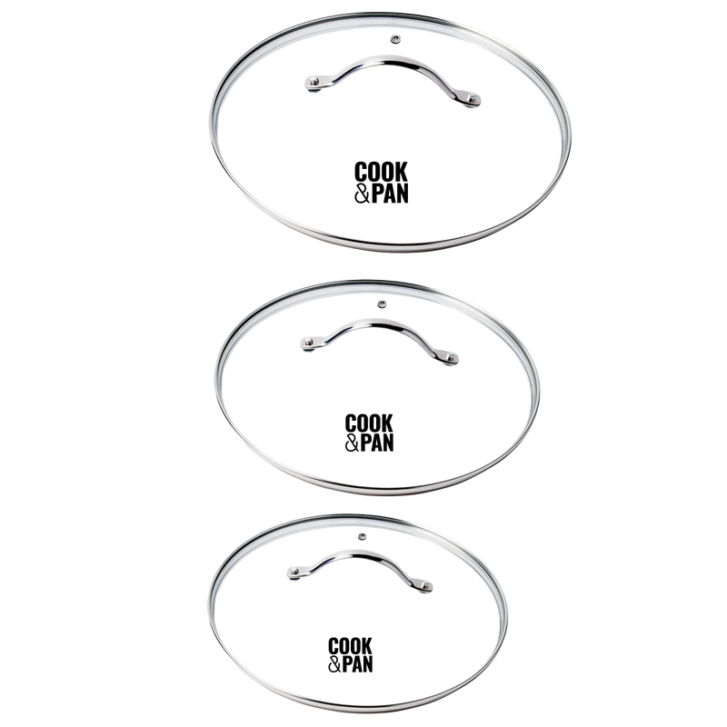 Glazen Deksel Set 3-Delig