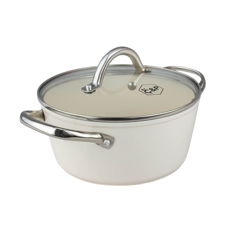 Faitout Go Ivory avec couvercle 24 cm