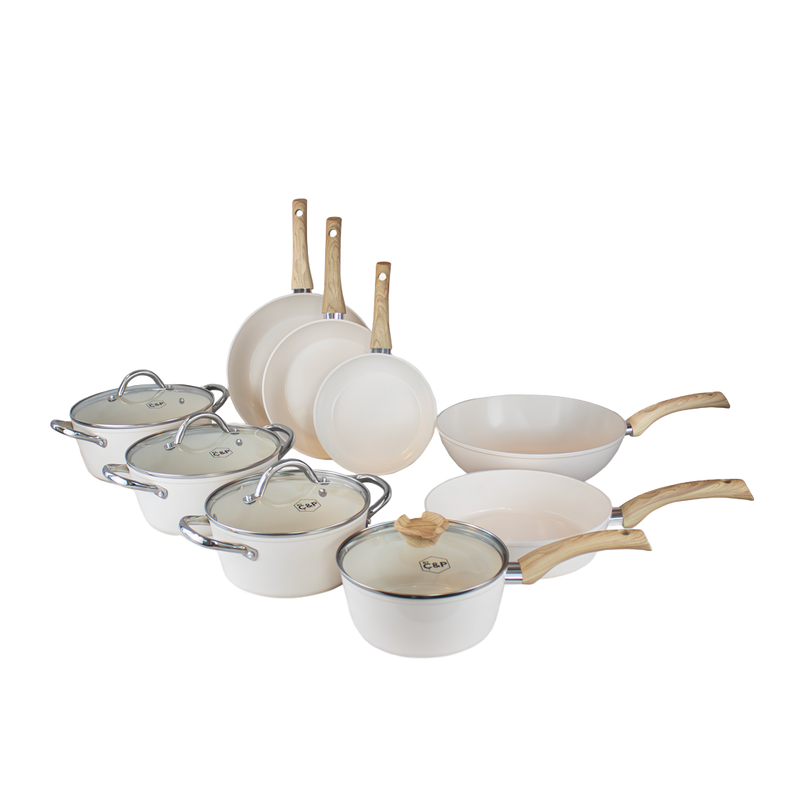 Go Ivory Topfset und Pfannenset 9-teilig