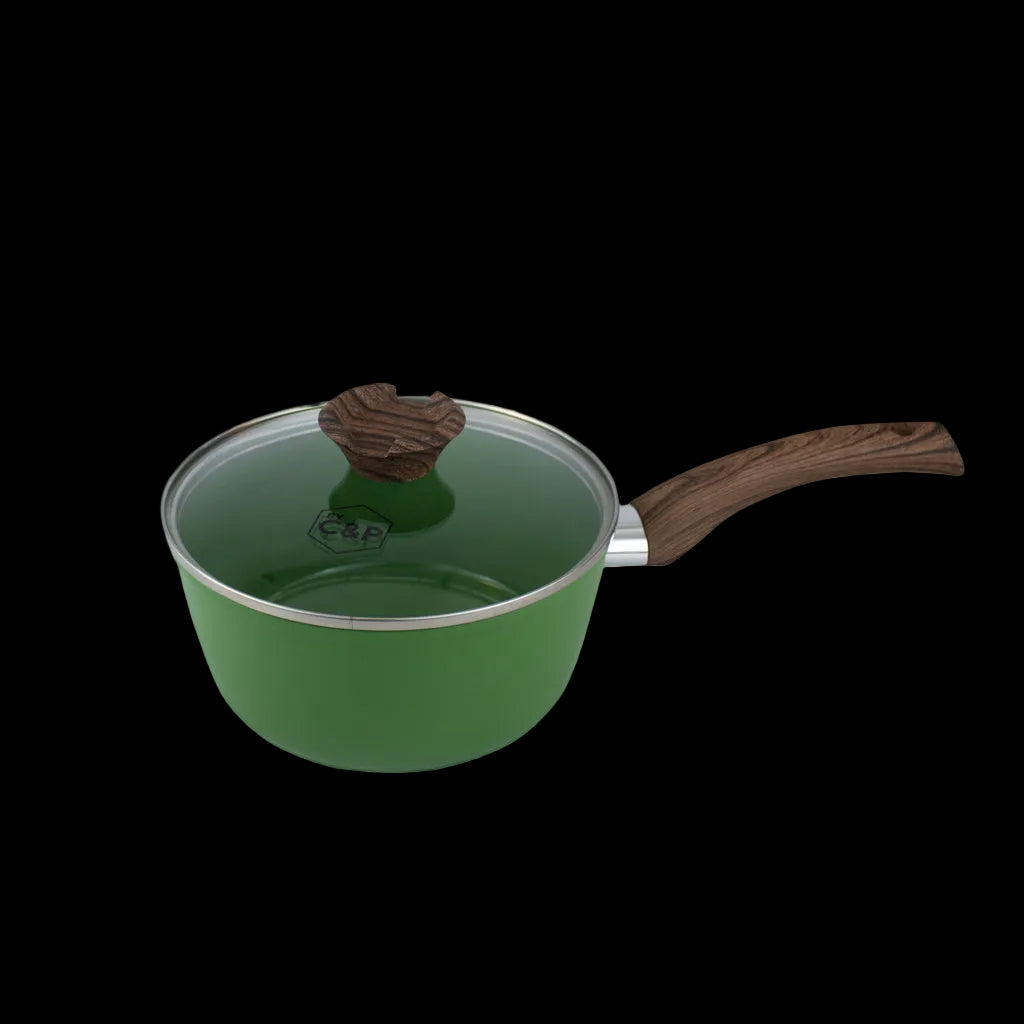 Green saucepan 18 cm PFASfree Go Green By C&P Cook and Pan