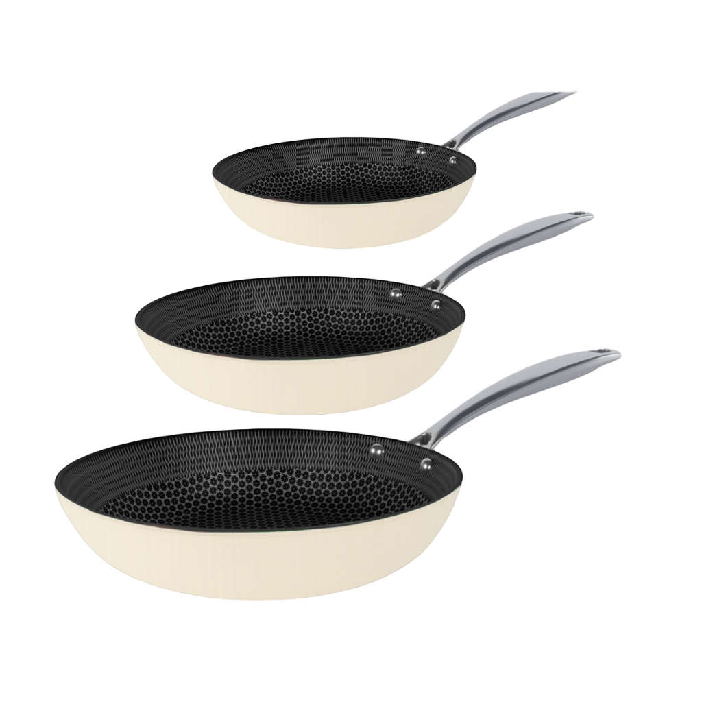 Go Ivory Honey Koekenpannenset 3-delig - RVS