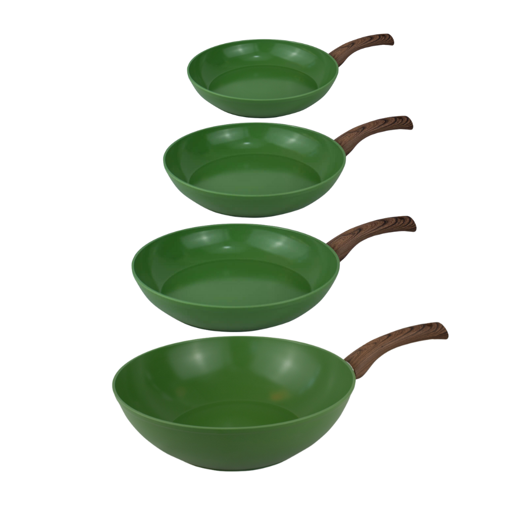 Go Green Koekenpannenset 3-delig + Wokpan 30 cm