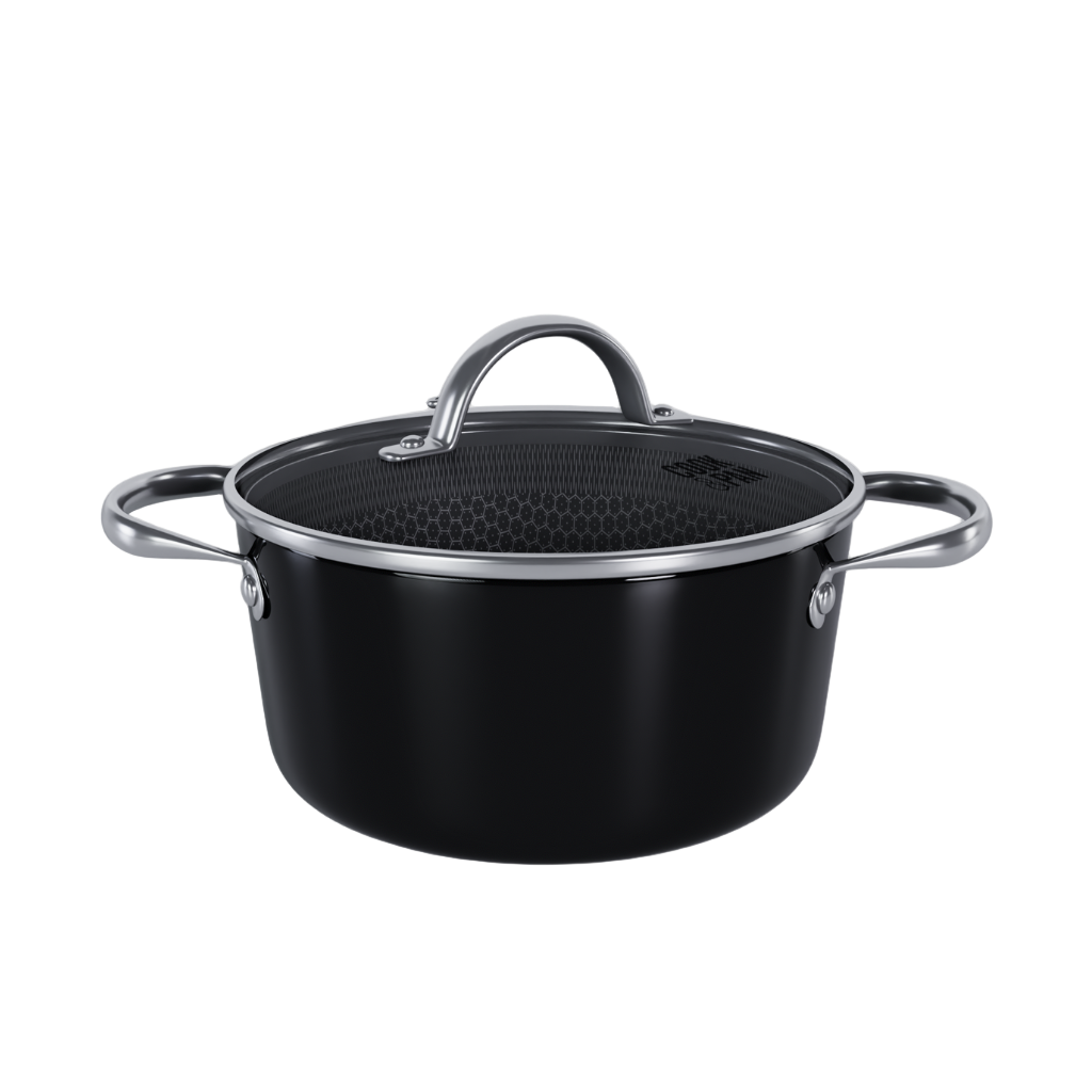 Signature Honey Kookpan met deksel 24 cm - RVS