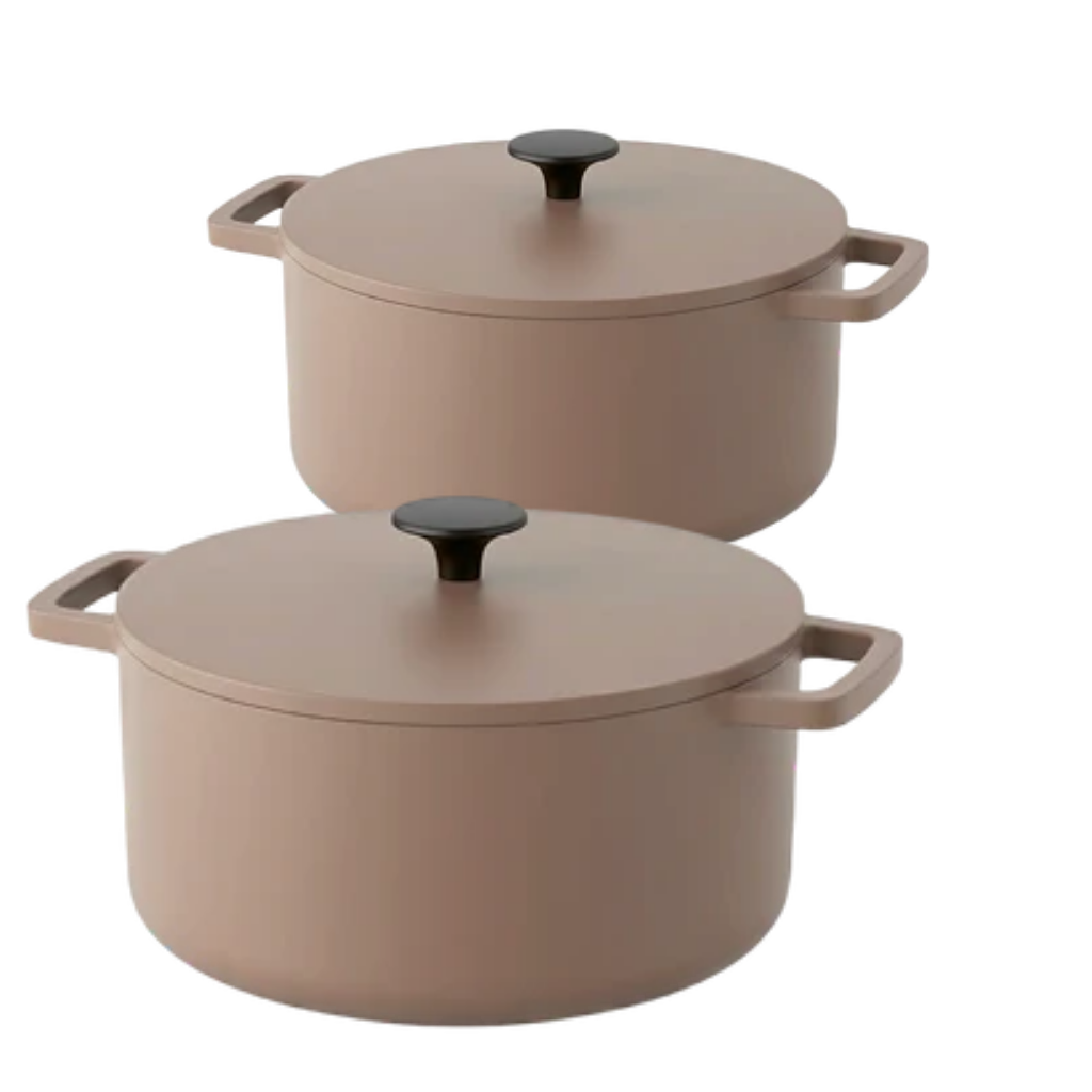 Taupe of Mind Gietijzeren Braadpannenset 2-delig