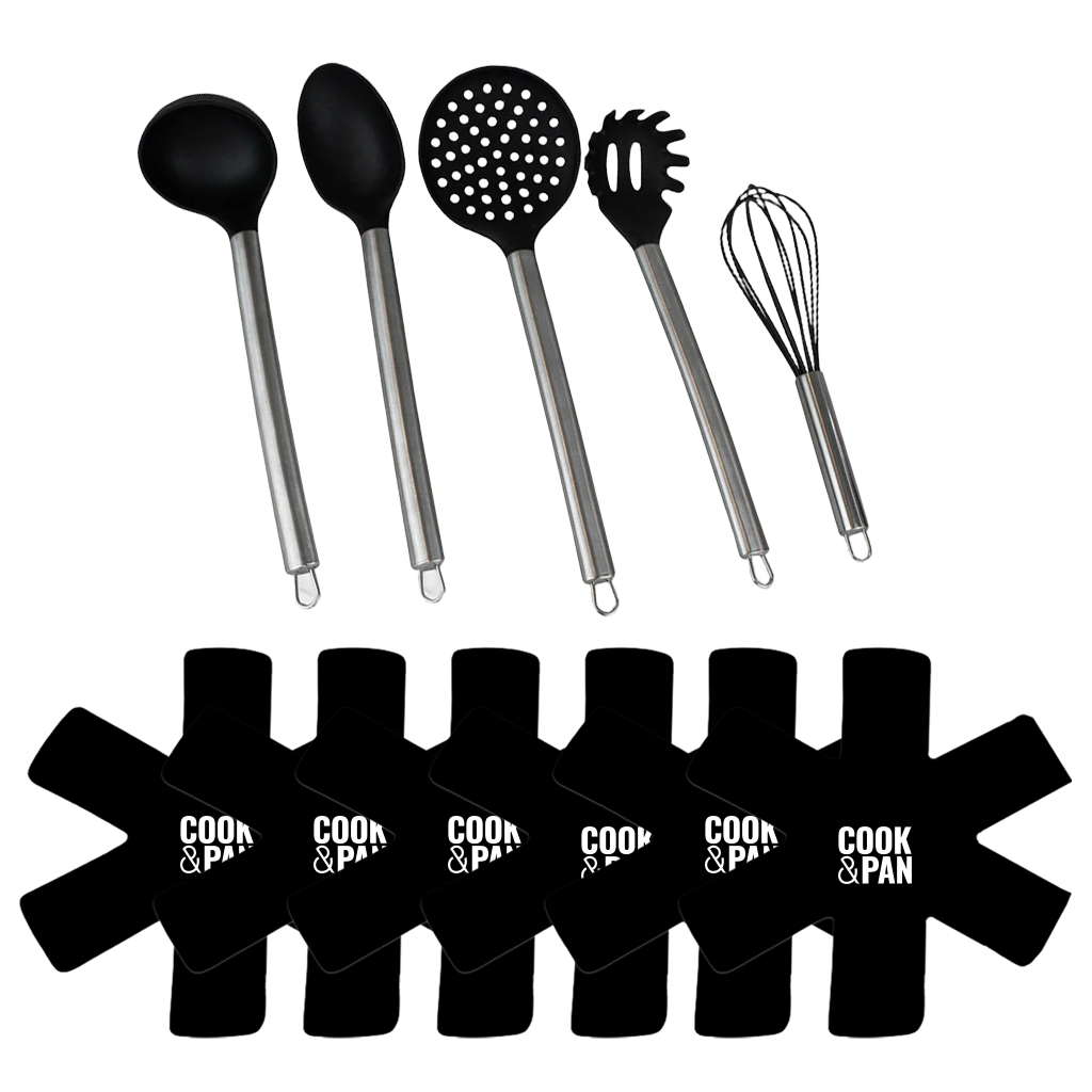 Spatelset + 6 pannenbeschermers