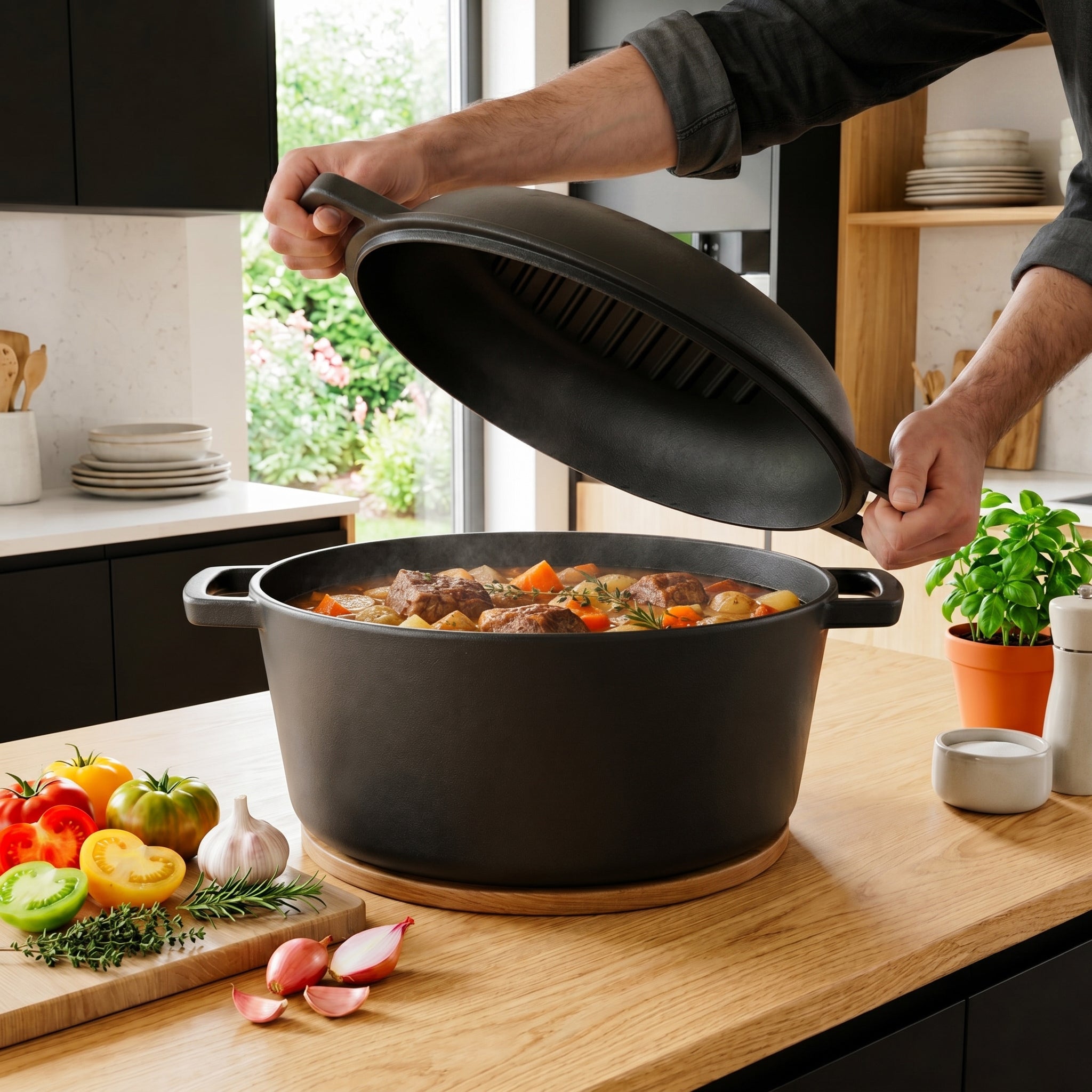 Signature 2 in 1 Cast Iron Dutch Oven