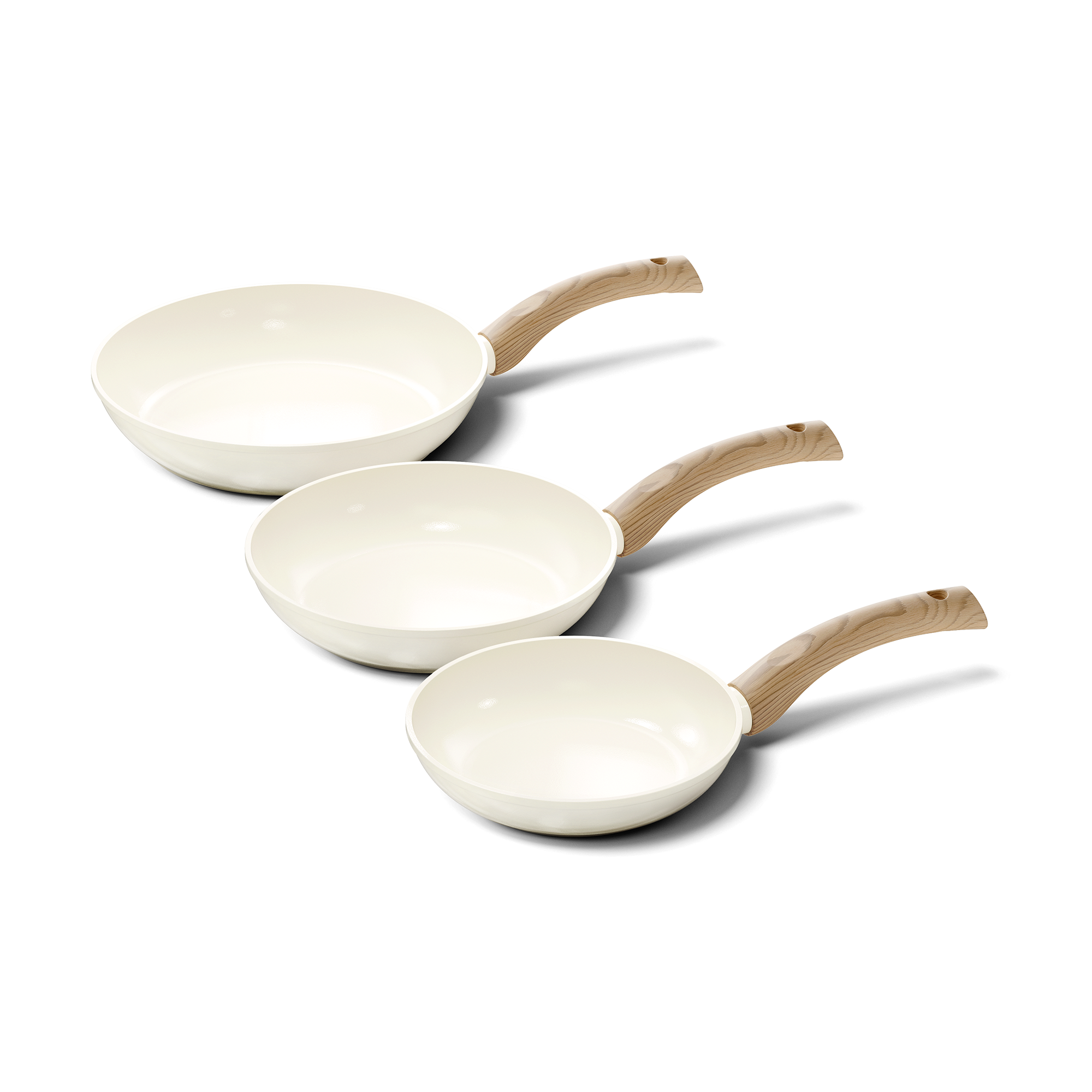 Set de poêles à frire Go Ivory 3 pièces