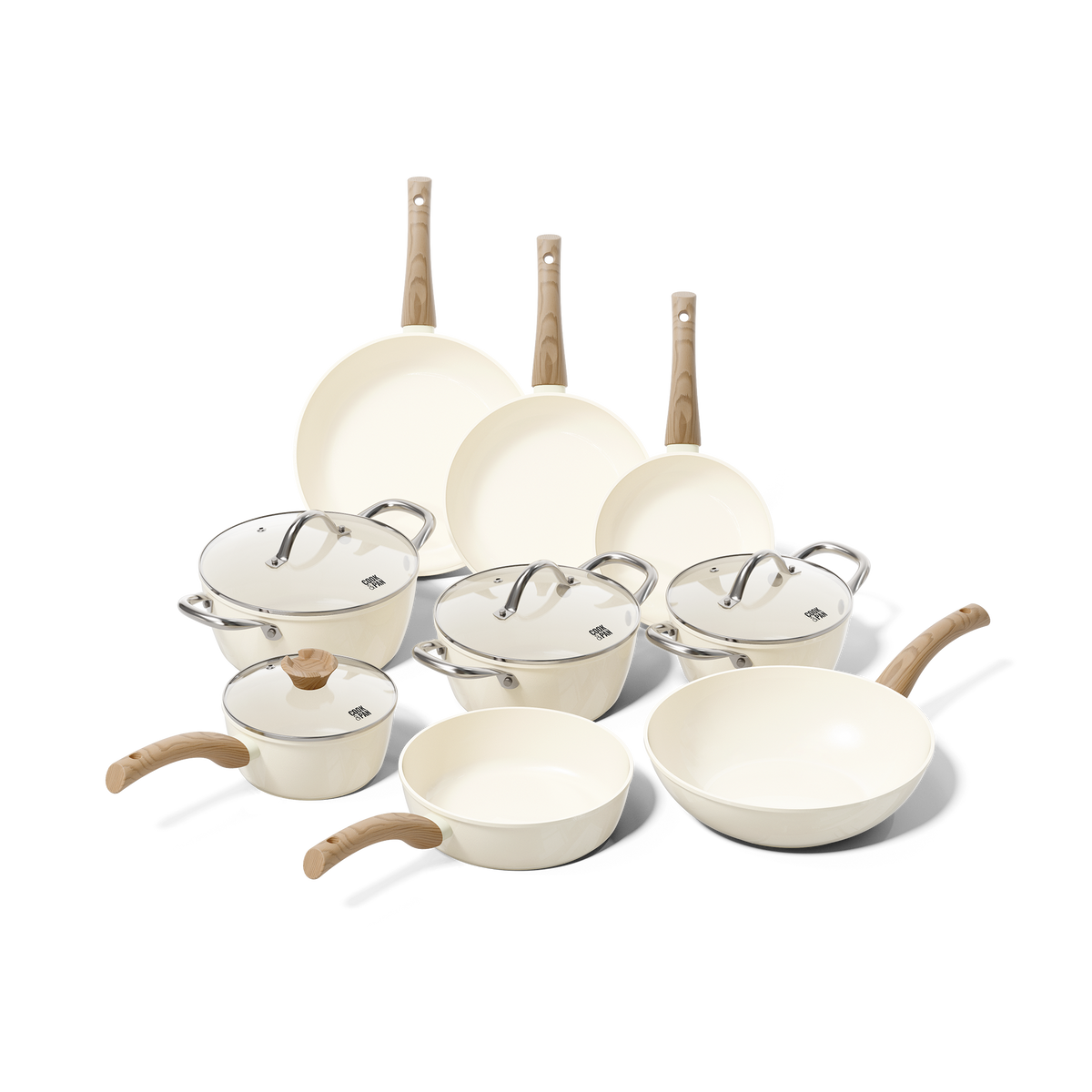 Go Ivory Batterie de cuisine 9 pièces